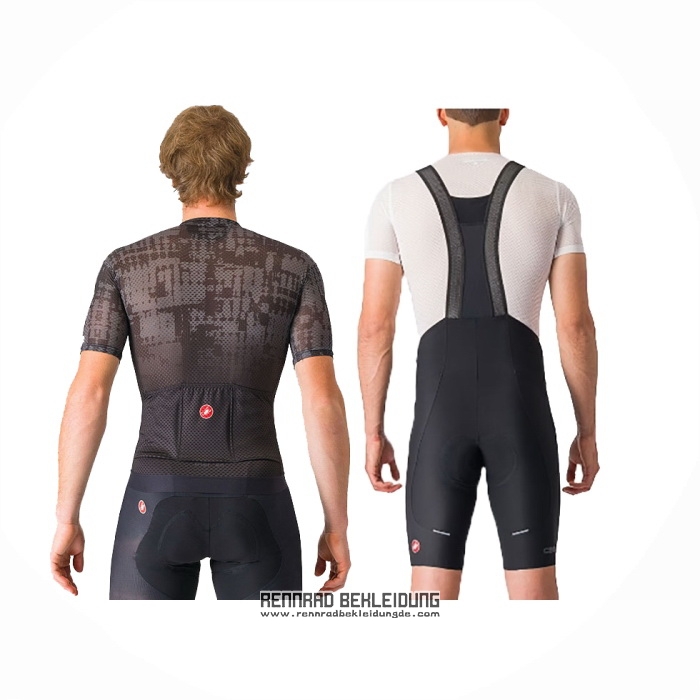 2024 Fahrradbekleidung Castelli Shwarz Trikot Kurzarm Und Tragerhose