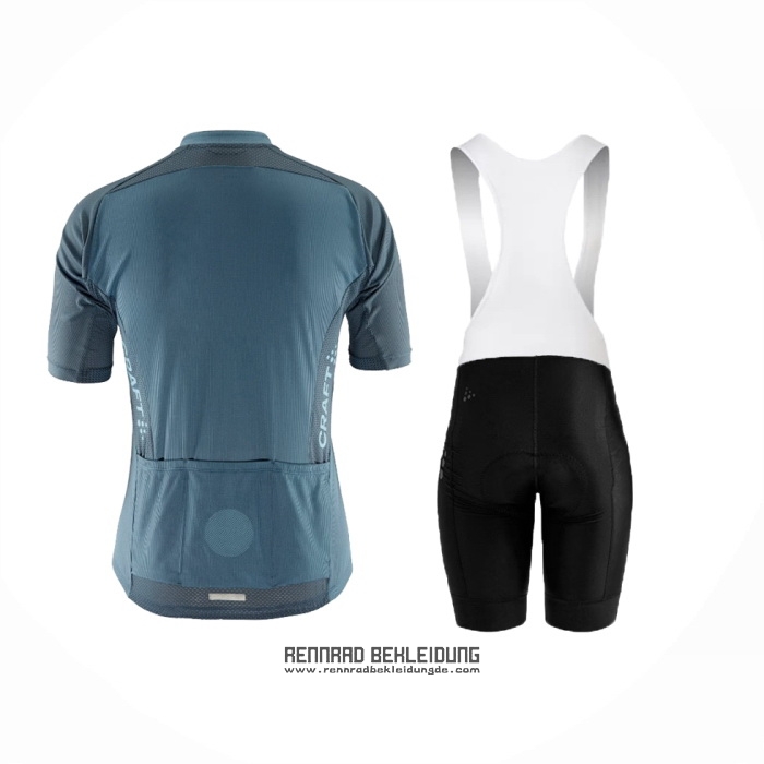 2024 Fahrradbekleidung Craft Dunkel Blau Trikot Kurzarm Und Tragerhose