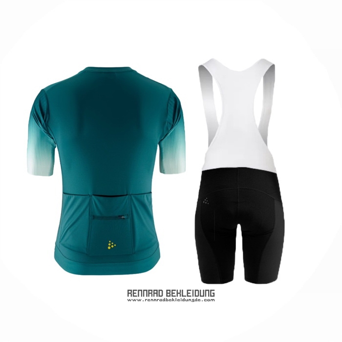 2024 Fahrradbekleidung Craft Tief Grun Trikot Kurzarm Und Tragerhose