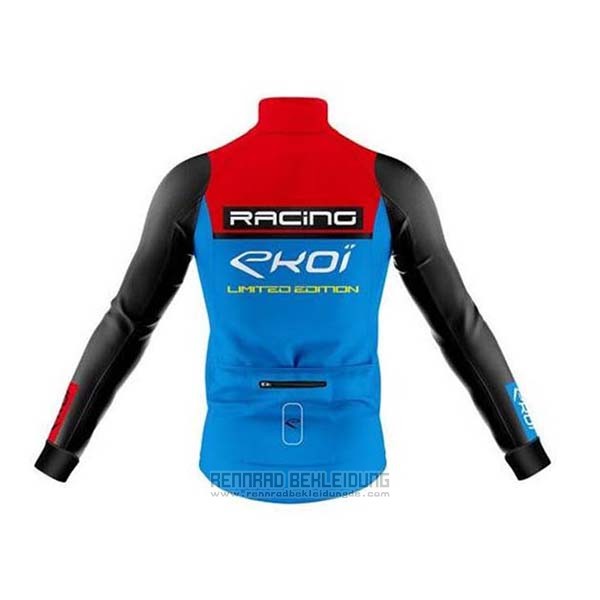 2020 Fahrradbekleidung EKOI Rot Blau Shwarz Trikot Langarm und Tragerhose - zum Schließen ins Bild klicken