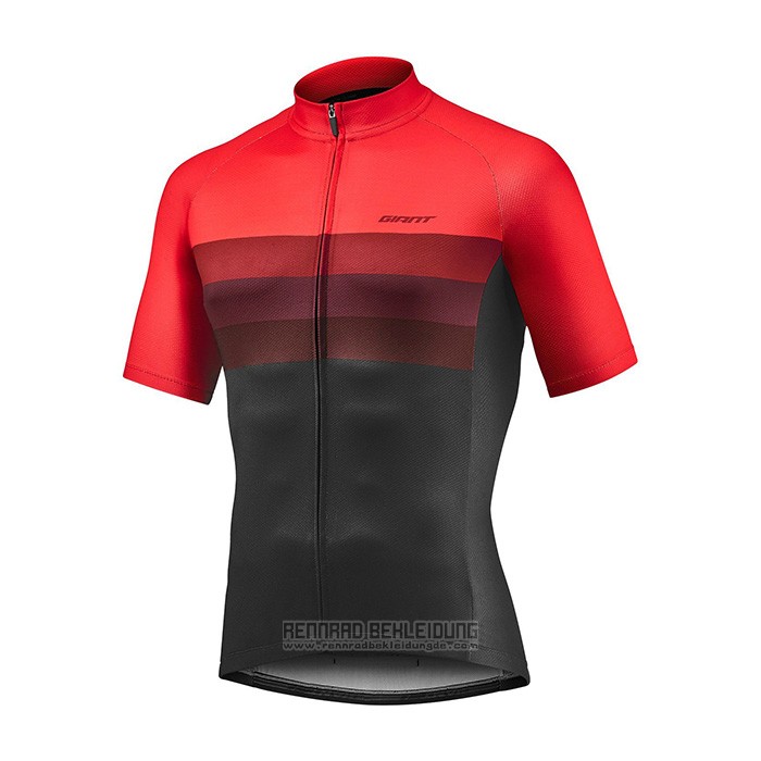 2021 Fahrradbekleidung Giant Shwarz Rot Trikot Kurzarm und Tragerhose