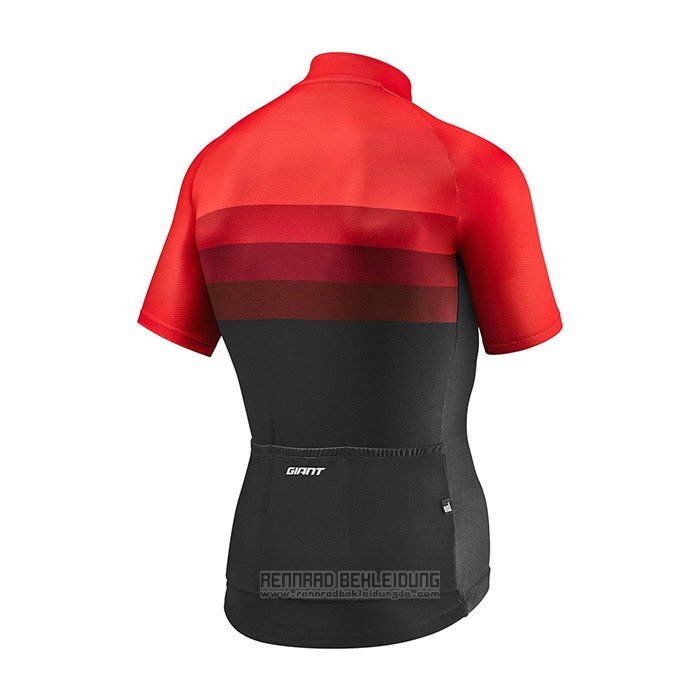 2021 Fahrradbekleidung Giant Shwarz Rot Trikot Kurzarm und Tragerhose - zum Schließen ins Bild klicken