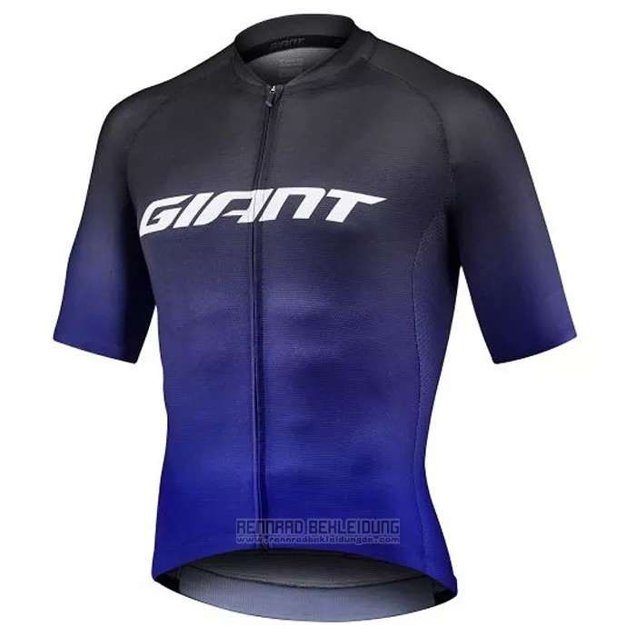 2021 Fahrradbekleidung Giant Shwarz Volett Trikot Kurzarm und Tragerhose