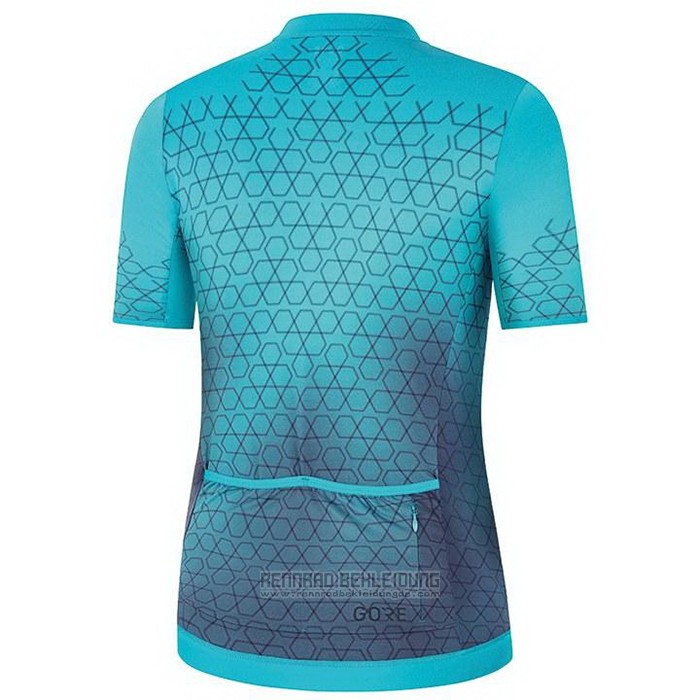 2021 Fahrradbekleidung Gore Blau Trikot Kurzarm und Tragerhose