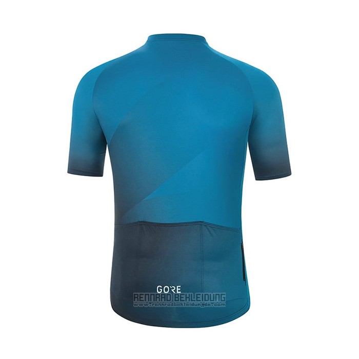 2022 Fahrradbekleidung Gore Blau Trikot Kurzarm und Tragerhose - zum Schließen ins Bild klicken