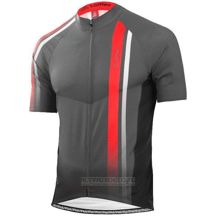 2020 Fahrradbekleidung Loffler Shwarz Wei Rot Trikot Kurzarm und Tragerhose - zum Schließen ins Bild klicken