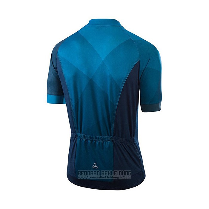 2021 Fahrradbekleidung Loffler Blau Trikot Kurzarm und Tragerhose