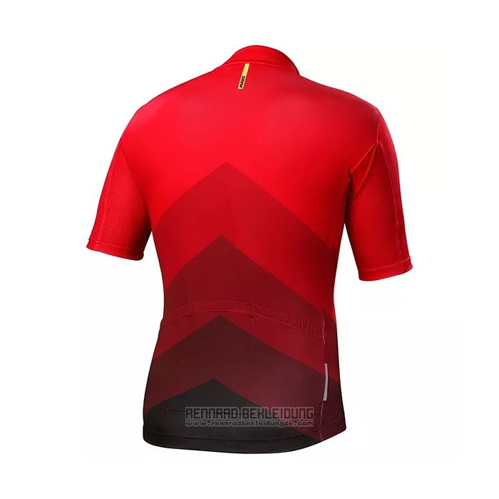 2021 Fahrradbekleidung Mavic Rot Shwarz Trikot Kurzarm und Tragerhose - zum Schließen ins Bild klicken
