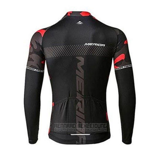 2020 Fahrradbekleidung Merida Shwarz Rot Trikot Langarm und Tragerhose - zum Schließen ins Bild klicken