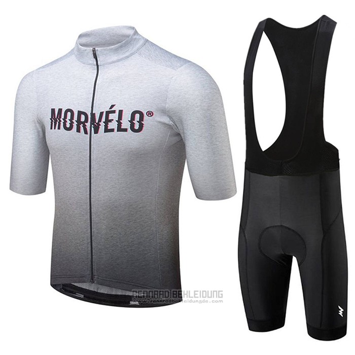 2020 Fahrradbekleidung Morvelo Grau Trikot Kurzarm und Tragerhose - zum Schließen ins Bild klicken