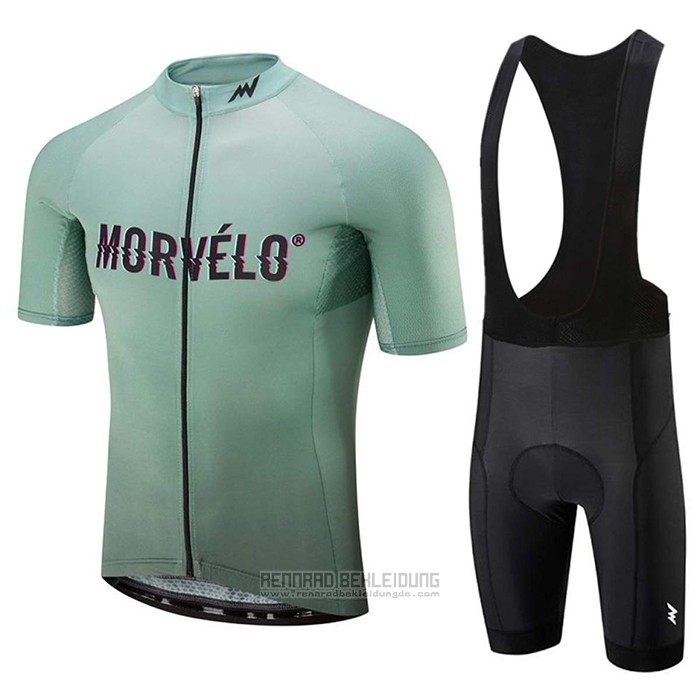 2020 Fahrradbekleidung Morvelo Grun Trikot Kurzarm und Tragerhose - zum Schließen ins Bild klicken