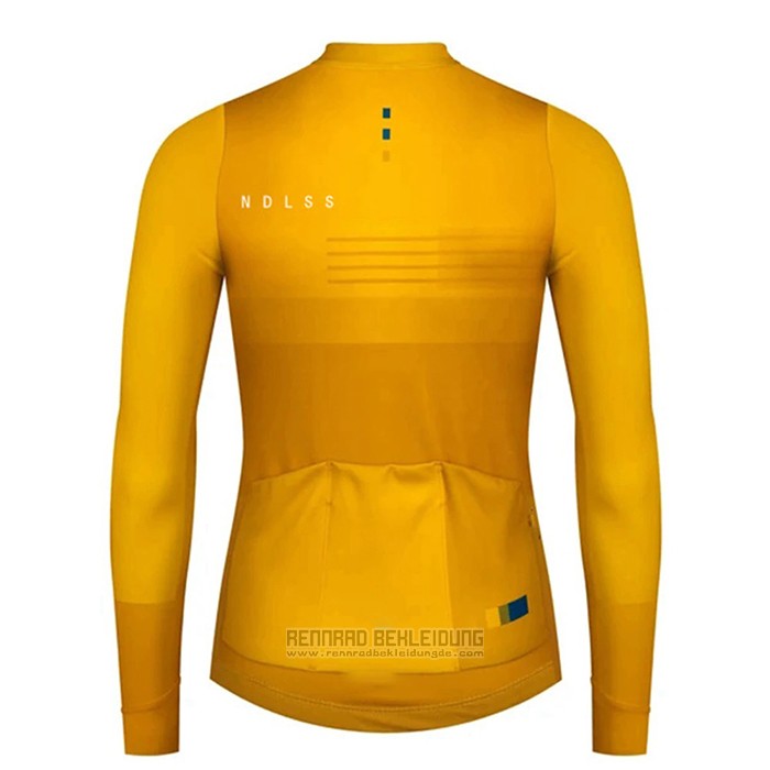 2020 Fahrradbekleidung NDLSS Gelb Trikot Langarm und Tragerhose - zum Schließen ins Bild klicken