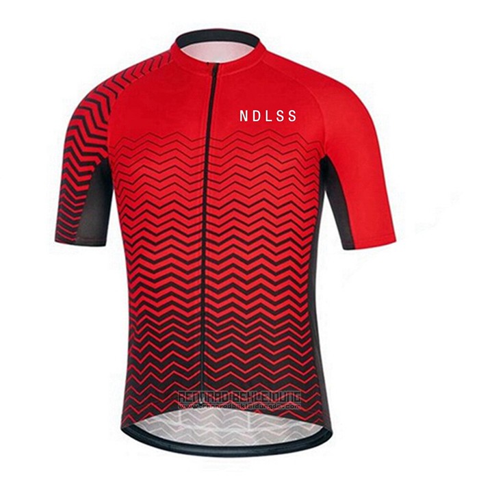 2020 Fahrradbekleidung NDLSS Rot Trikot Kurzarm und Tragerhose - zum Schließen ins Bild klicken