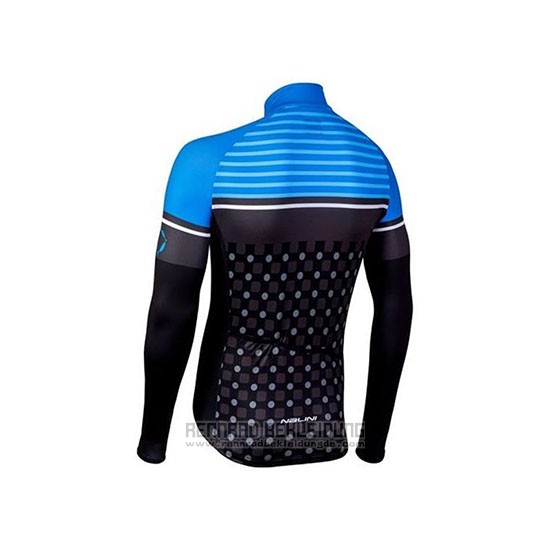 2020 Fahrradbekleidung Nalini Blau Shwarz Trikot Langarm und Tragerhose - zum Schließen ins Bild klicken