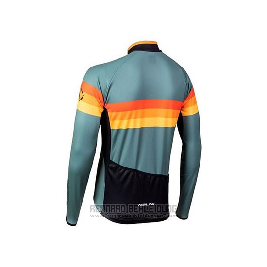 2020 Fahrradbekleidung Nalini Grun Orange Trikot Langarm und Tragerhose - zum Schließen ins Bild klicken
