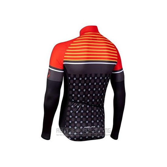2020 Fahrradbekleidung Nalini Orange Shwarz Trikot Langarm und Tragerhose
