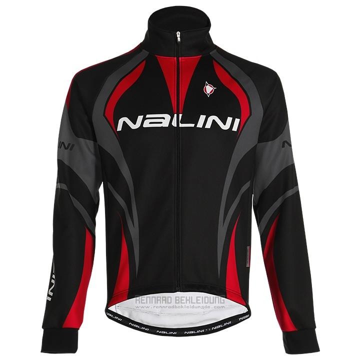 2020 Fahrradbekleidung Nalini Shwarz Grau Rot Trikot Langarm und Tragerhose - zum Schließen ins Bild klicken