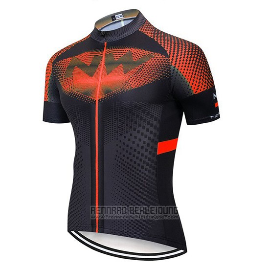 2020 Fahrradbekleidung Northwave Shwarz Orange Trikot Kurzarm und Tragerhose