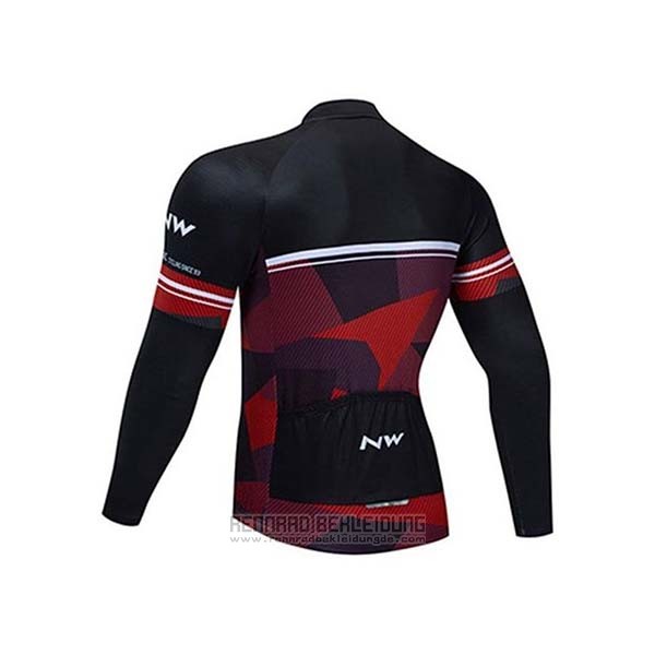 2020 Fahrradbekleidung Northwave Shwarz Rot Trikot Langarm und Tragerhose