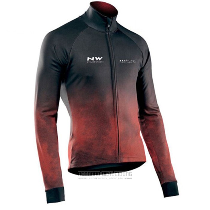 2021 Fahrradbekleidung Northwave Shwarz Rot Trikot Langarm und Tragerhose