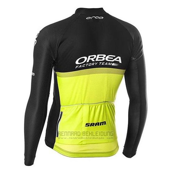 2020 Fahrradbekleidung Orbea Shwarz Gelb Trikot Langarm und Tragerhose - zum Schließen ins Bild klicken