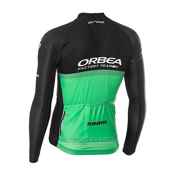 2020 Fahrradbekleidung Orbea Shwarz Grun Trikot Langarm und Tragerhose - zum Schließen ins Bild klicken