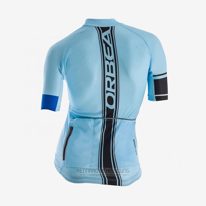 2021 Fahrradbekleidung Orbea Hellblau Trikot Kurzarm und Tragerhose