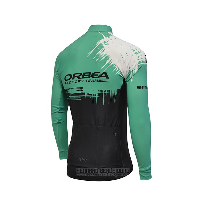 2021 Fahrradbekleidung Orbea Shwarz Grun Trikot Langarm und Tragerhose - zum Schließen ins Bild klicken