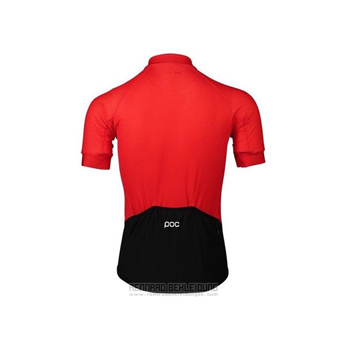 2020 Fahrradbekleidung POC Rot Shwarz Trikot Kurzarm und Tragerhose
