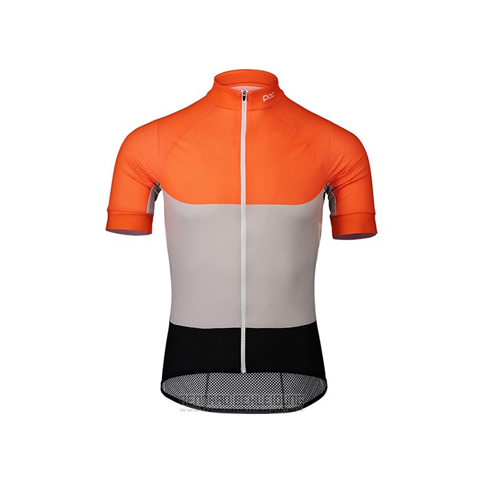 2021 Fahrradbekleidung POC Orange Trikot Kurzarm und Tragerhose