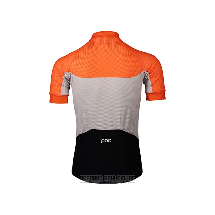 2021 Fahrradbekleidung POC Orange Trikot Kurzarm und Tragerhose