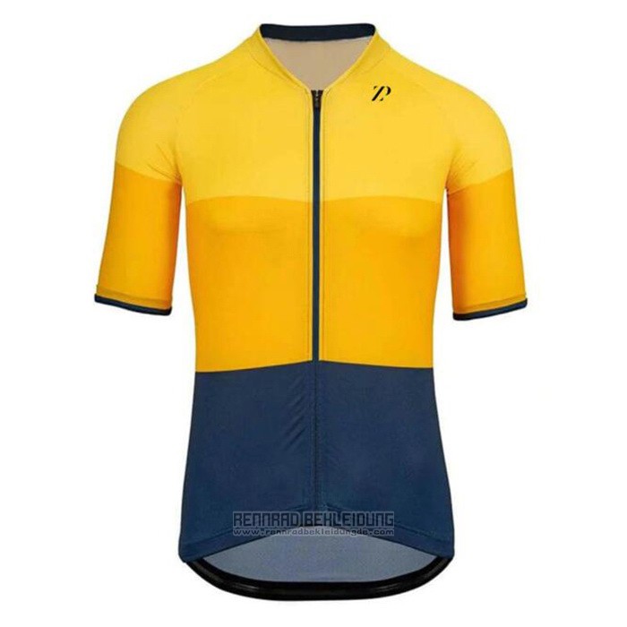2020 Fahrradbekleidung Rapha Gelb Blau Trikot Kurzarm und Tragerhose