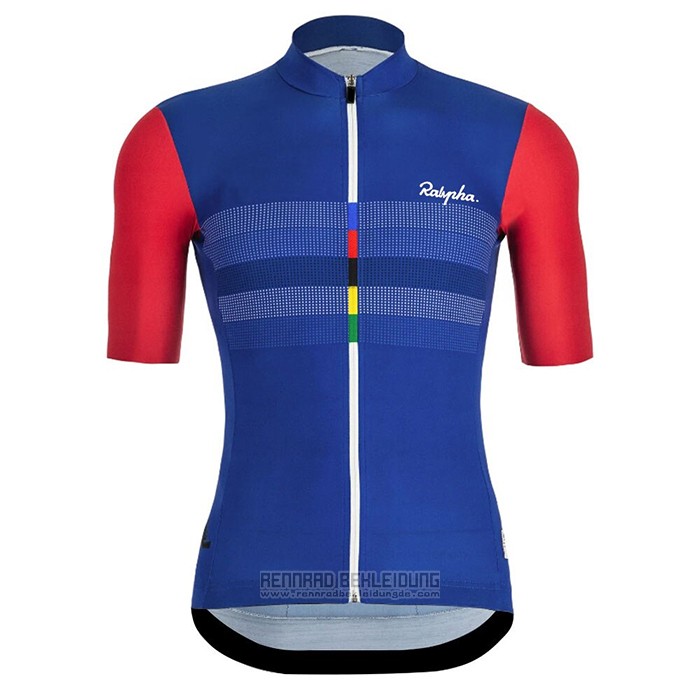 2020 Fahrradbekleidung Rapha Rot Blau Trikot Kurzarm und Tragerhose