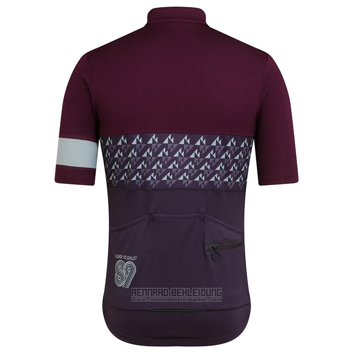 2021 Fahrradbekleidung Rapha Dunkel Volett Trikot Kurzarm und Tragerhose