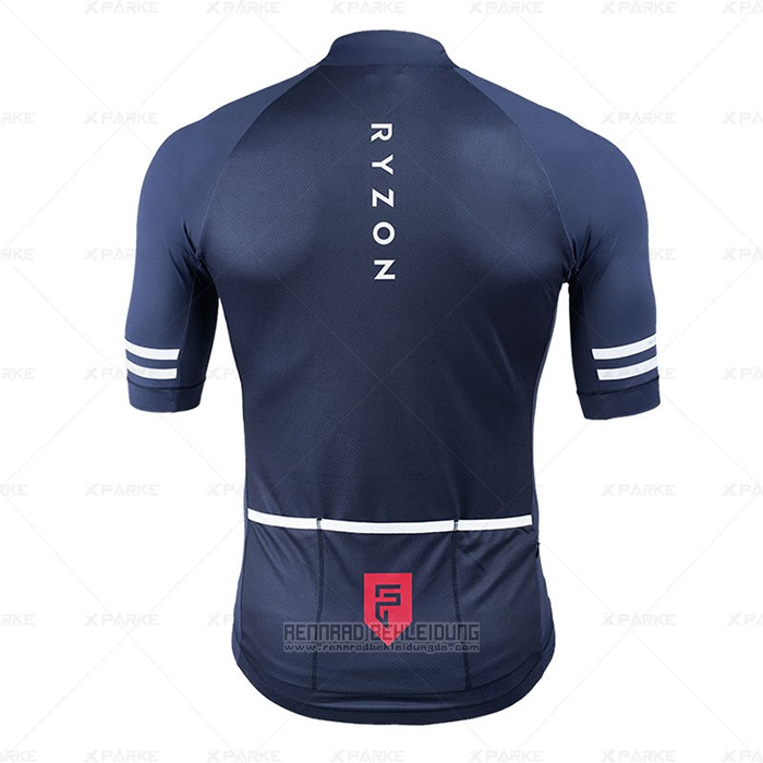 2020 Fahrradbekleidung Ryzon Blau Trikot Kurzarm und Tragerhose