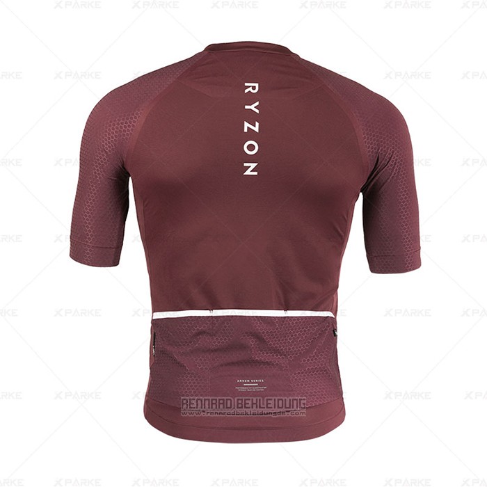 2020 Fahrradbekleidung Ryzon Rot Trikot Kurzarm und Tragerhose