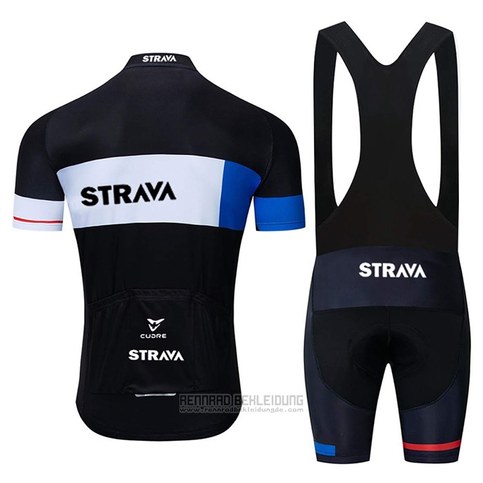 2020 Fahrradbekleidung STRAVA Shwarz Trikot Kurzarm und Tragerhose