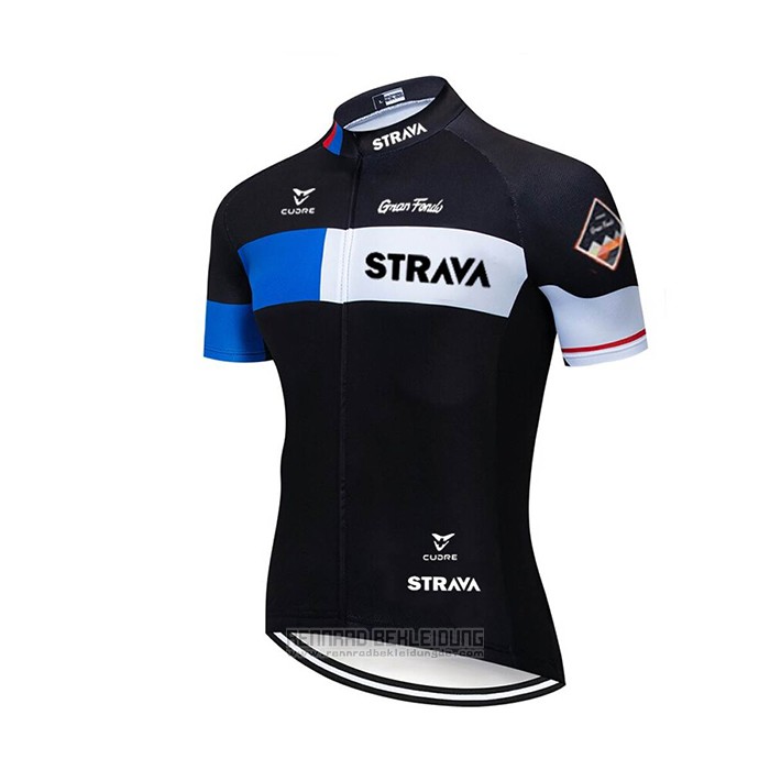 2020 Fahrradbekleidung STRAVA Shwarz Trikot Kurzarm und Tragerhose