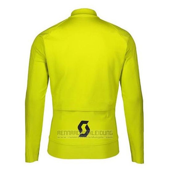 2020 Fahrradbekleidung RC Scott Gelb Shwarz Trikot Langarm und Tragerhose