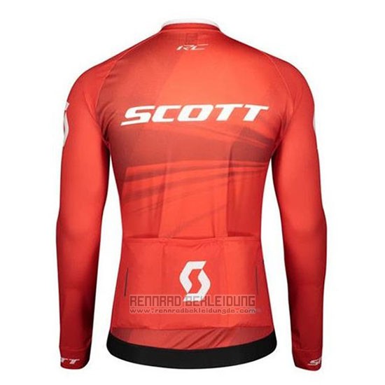 2020 Fahrradbekleidung Scott Rot Trikot Langarm und Tragerhose