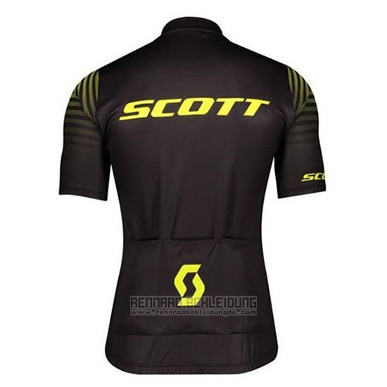 2020 Fahrradbekleidung Scott Shwarz Gelb Trikot Kurzarm und Tragerhose - zum Schließen ins Bild klicken