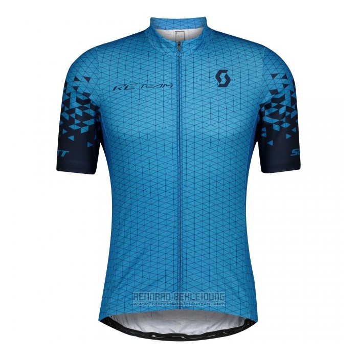 2021 Fahrradbekleidung Scott Blau Trikot Kurzarm und Tragerhose - zum Schließen ins Bild klicken