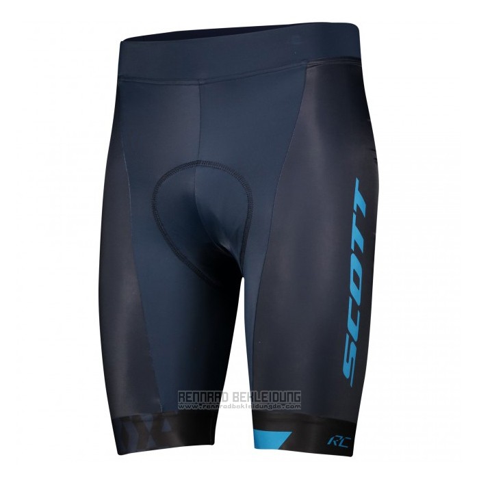 2021 Fahrradbekleidung Scott Blau Trikot Kurzarm und Tragerhose