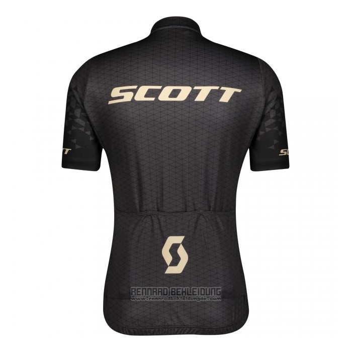 2021 Fahrradbekleidung Scott Shwarz Trikot Kurzarm und Tragerhose