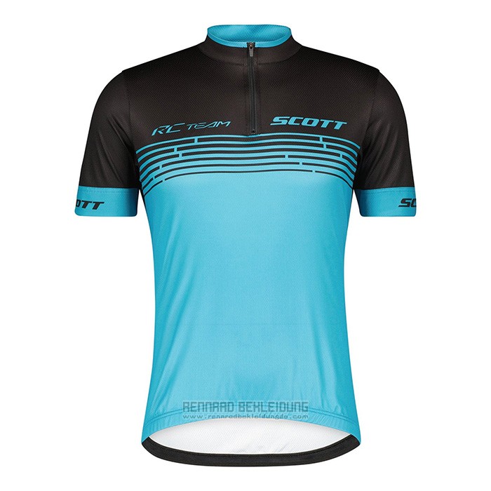 2022 Fahrradbekleidung Scott Blau Trikot Kurzarm und Tragerhose - zum Schließen ins Bild klicken