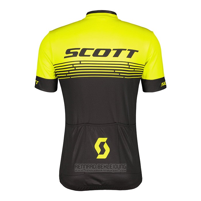 2022 Fahrradbekleidung Scott Gelb Trikot Kurzarm und Tragerhose - zum Schließen ins Bild klicken