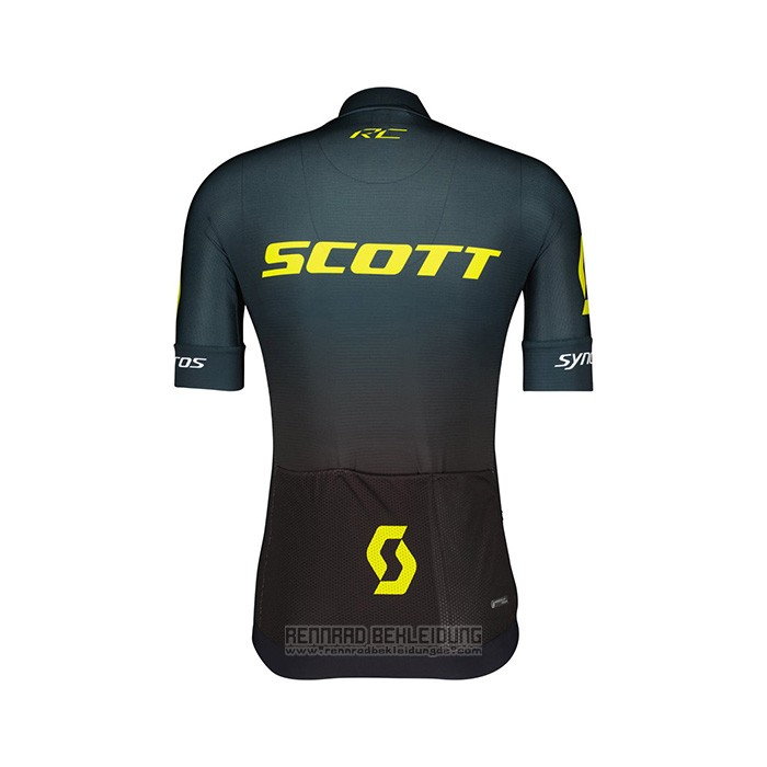 2022 Fahrradbekleidung Scott Grun Braun Trikot Kurzarm und Tragerhose