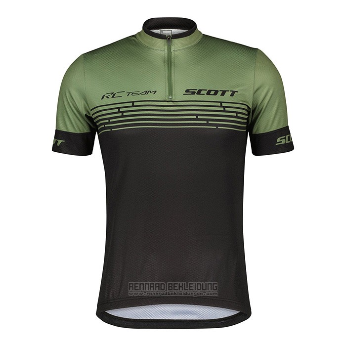 2022 Fahrradbekleidung Scott Grun Trikot Kurzarm und Tragerhose