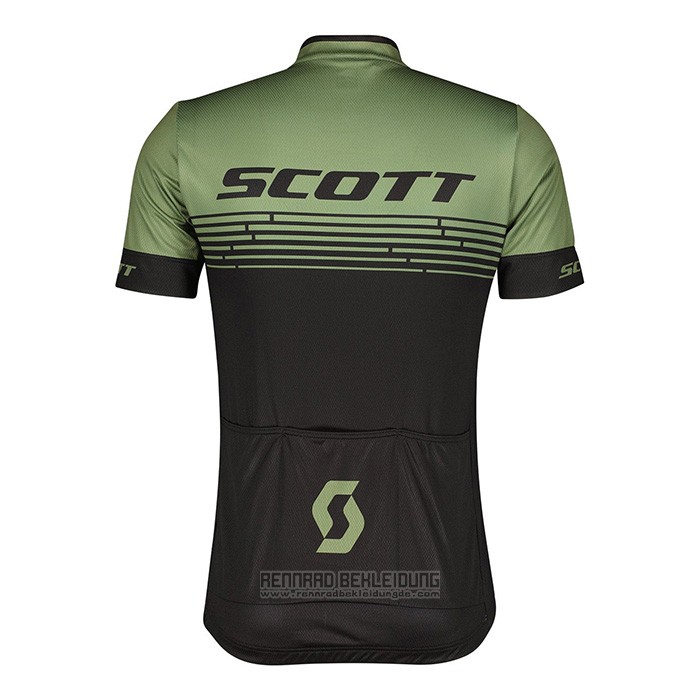 2022 Fahrradbekleidung Scott Grun Trikot Kurzarm und Tragerhose - zum Schließen ins Bild klicken