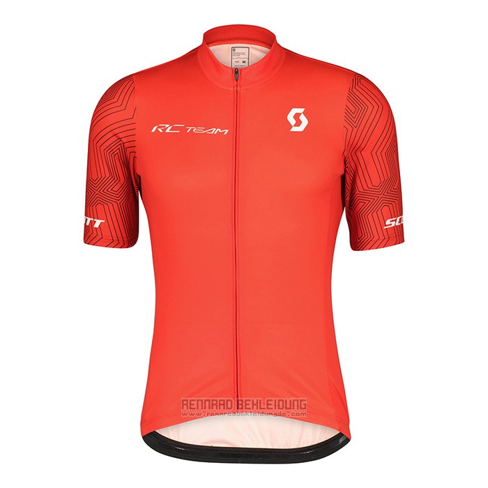 2022 Fahrradbekleidung Scott Rot Trikot Kurzarm und Tragerhose - zum Schließen ins Bild klicken